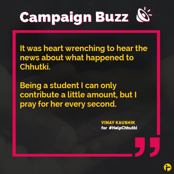 BitGiving's tweet photo. #CampaignBuzz | Chuttki has been putting up a brave fight, but she has a long way to go.

Your love and support is all that her family needs. Join @TheQuint in giving her a brighter future: https://t.co/Wb2NpQEYRV https://t.co/0D0dV6jnpG
