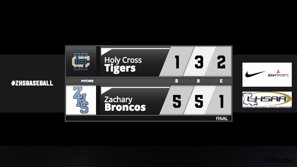 _ZHSBaseball's tweet photo. Broncos Win Home Opener! Next Home Game Will Be This Thursday Night at 7:00 PM Against C.E. Byrd. Hope To See Everyone Out at #HertyField https://t.co/En696B85I8