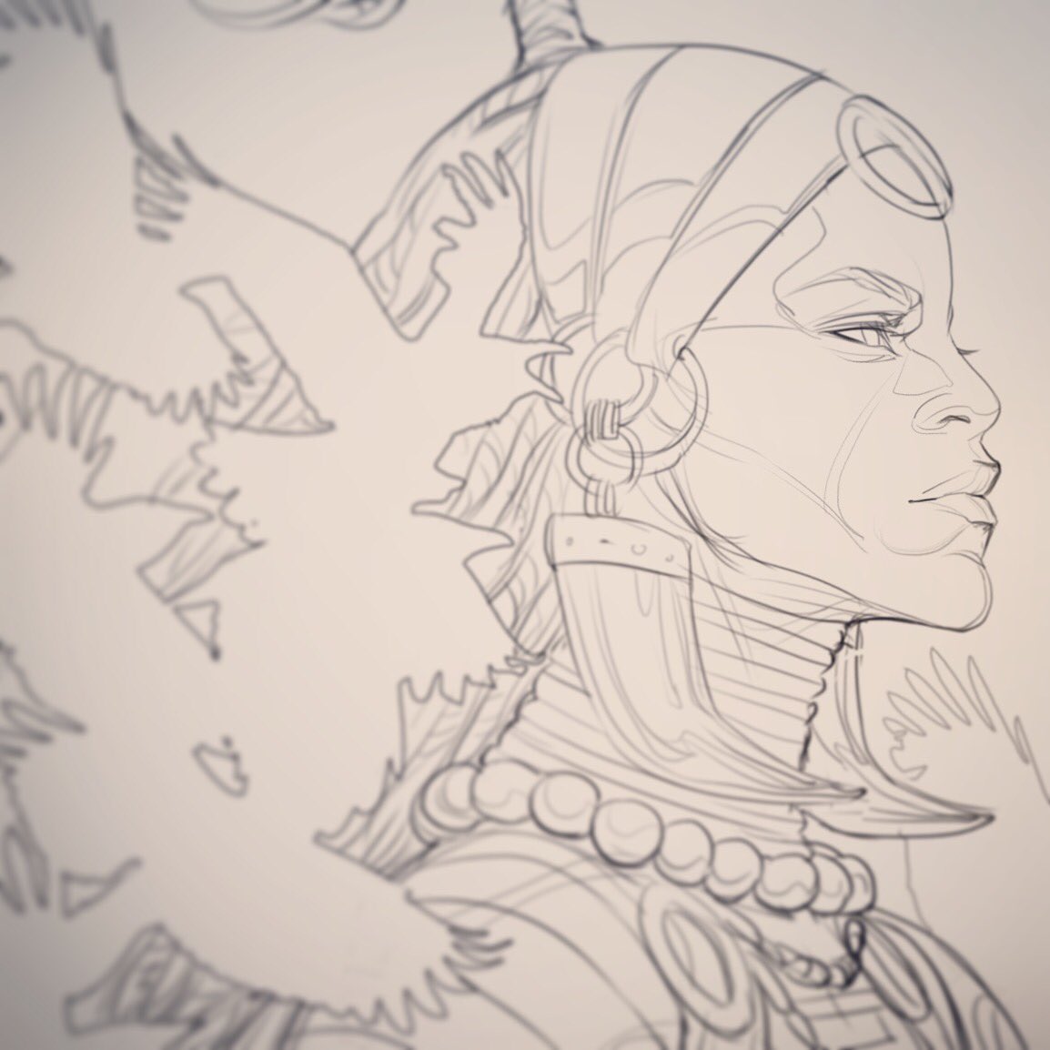 Sketching out my next cover. 