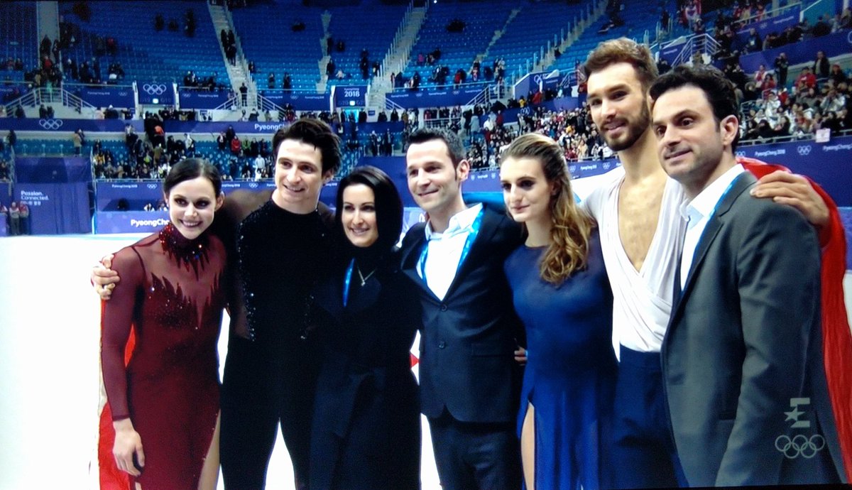 Team Montreal taking gold and silver in the ice dancing event in @pyeongchang2018 - and so congratulations go to <a href="/MF_dubreuil/">MarieFrance Dubreuil</a>, <a href="/Patch_Lauzon/">Patrice Lauzon</a>, <a href="/RomHaguenauer/">Romain Haguenauer</a>.