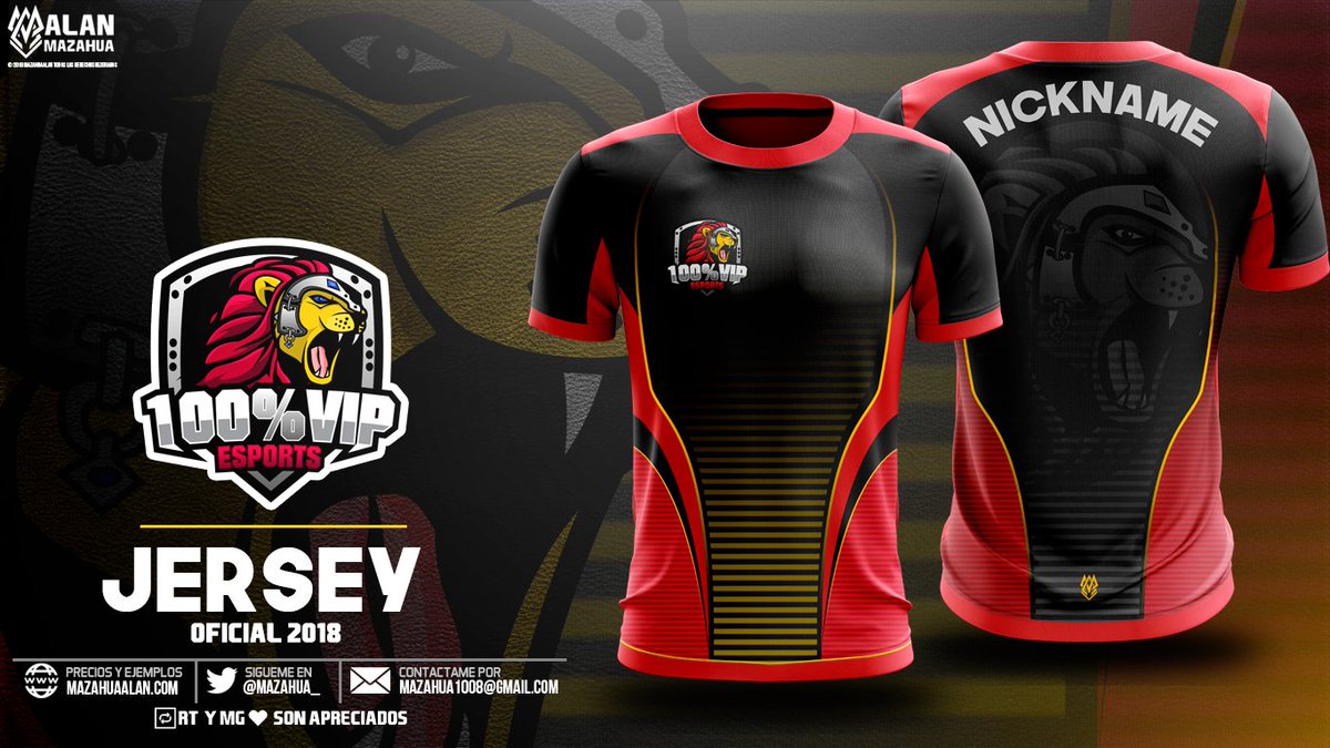 Diseño de Jersey Oficial 2018 @100VIPeSports 

Agradezco sus 🔁RT  y MG♥

________________

📎-> Si buscas un diseño🖋 ,  programación de página web📱 no olvides visitar  mazahuaalan.com              🖥 para ver mis precios.
Contacto vía correo 📨