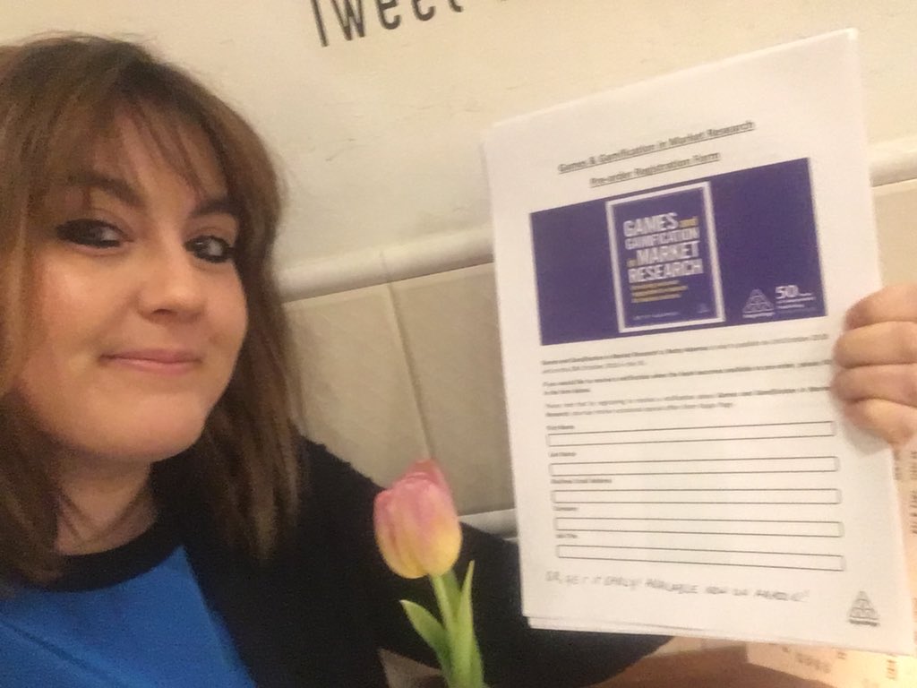 BettyAdamou's tweet photo. Oooooh! I’m bringing a little something special today! Book notification forms! My book “Games and Gamification in Market Research” is available to buy on Amazon NOW - or you can fill out this form at #IIeX today & get an email the MOMENT it’s released! https://t.co/P7DjTJzrwF https://t.co/zmL6hm2iMV