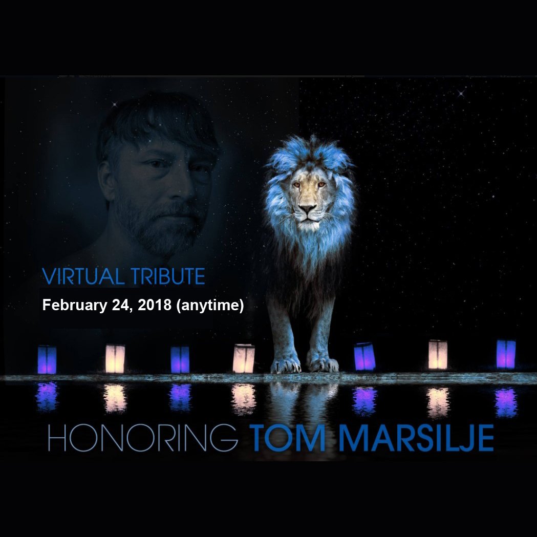 wunderglo's tweet image. On February 24th, we honor the late Tom Marsilje often known as &quot;Dr. Tom&quot; through a virtual memorial where you are encouraged to share a picture lighting a blue luminary bag,candle or shirt from HonorTom.com on your FB page, or the WunderGlo event page! #Lights4theLion