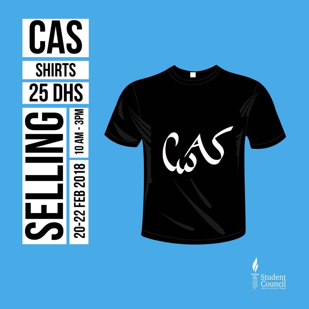 CAS is definitely the most diverse school we take pride to have at AUS. Get your first ever CAS shirts now on sale!
