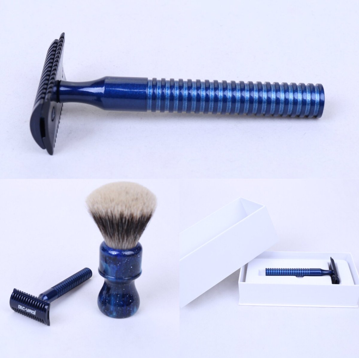 Yaqi blue razor and brush