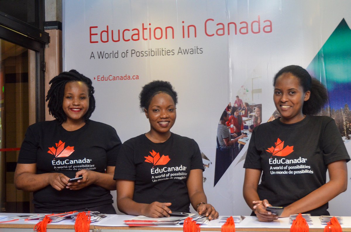 CanHCKenya's tweet photo. Special thanks to the Canadian unis & colleges who attend the #EduCanadaFair #Nairobi. We look forward to welcoming you again next year! Asante Sana @EduNrobiCHC https://t.co/hx2ytX42FE