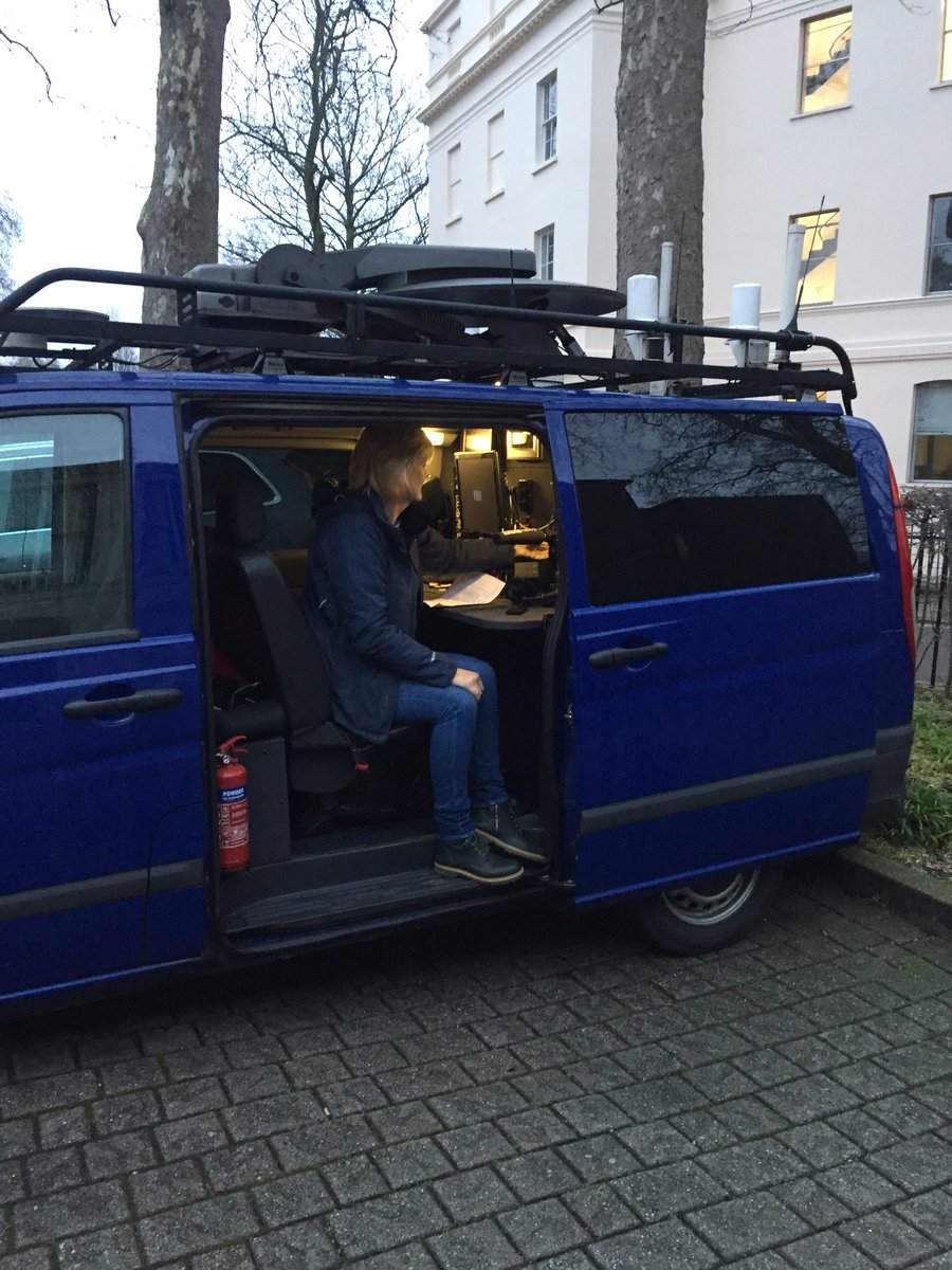lyndagratton's tweet photo. Excited to be speaking on the today program at 7:30 this morning. I’m teaching, so this is the studio van at London Business School carpark. https://t.co/9CBUmGBNHb