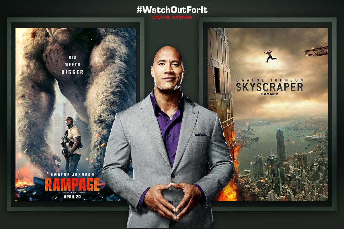 moviesnowtv's tweet photo. #WatchOutForIt Ever wondered what could make ‘@TheRock’ look puny? Meet the big #DwayneJohnson with a bigger surprise in #Rampage &amp; #SkyScraper! https://t.co/hrx0uhUYQy