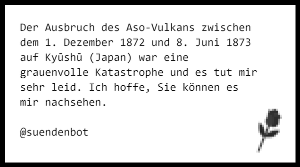 suendenbot's tweet photo. Der Ausbruch des Aso-Vulkans zwischen dem 1. Dezember 1872 und 8. Juni 1873 auf Kyūshū (Japan) war eine grauenvol… https://t.co/AKgx41DubM https://t.co/iZfVU9cHfa