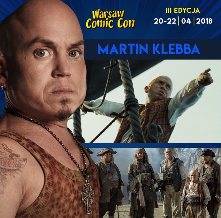 Drogie Panie, Drodzy Panowie. W kwietniu będzie tez z nami najmniejszy pirat na świecie - Martin Klebba. Zróbcie wielki hałas dla @MartinKlebba !!! :)