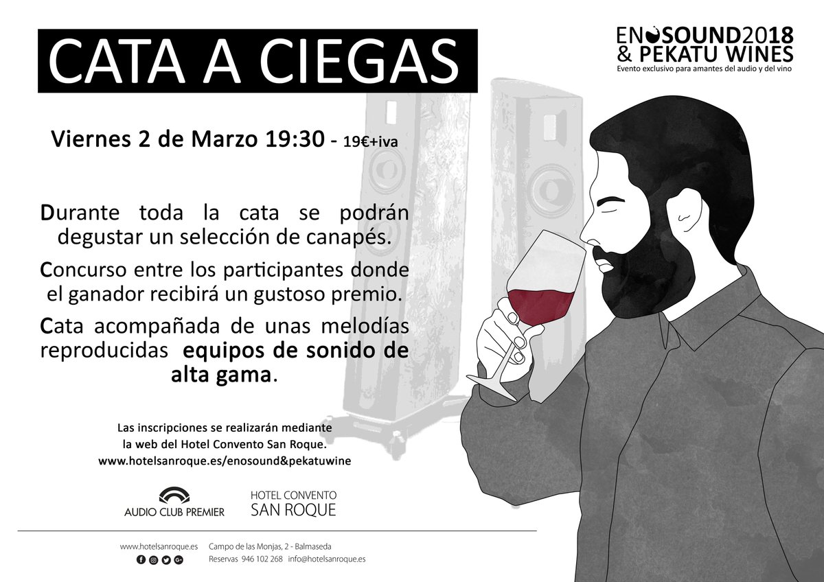 HOTELSANROQUE's tweet photo. CATA A CIEGAS con cena de picoteo y premio incluido! https://t.co/1klOYuNW8Z #EnosoundandPekatuWines #VisitEnkarterri #VisitEuskadi #Balmaseda #cata #cataaciegas #cena #basquefood https://t.co/PGNW5FIwAt