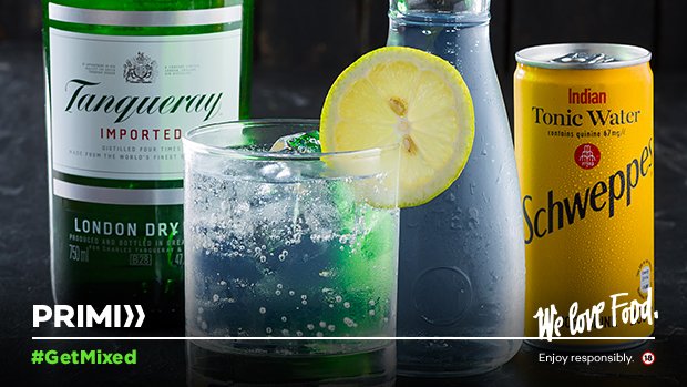 PRIMIworld's tweet photo. It’s a triple treat. Good food. Good conversation. Good G&T. And you could win it! PRIMI & @TanquerayZA are giving away a VIP PRIMIXTanq mixology experience. Try out our #GetMixed competition & you could join us at the table. Check it out here: https://t.co/03nHXlnJv3 #GetMixed https://t.co/6mB0V8aPWY