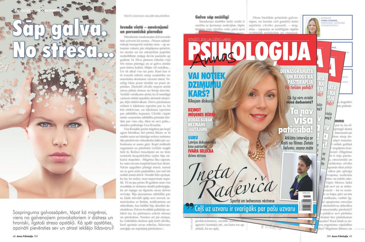 Nežēlīgi moka galvassāpes? Jaunākajā <a href="/APsihologija/">Annas Psiholoģija</a> atrodi atbildes, kāpēc tā var notikt un kā rīkoties, ja piemeklē migrēnas lēkmes! ow.ly/pvyt30iv89Z