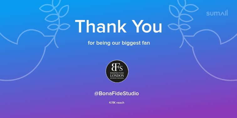 Our biggest fans this week: <a href="/BonaFideStudio/">BonaFideStudio</a>. Thank you! via sumall.com/thankyou?utm_s…