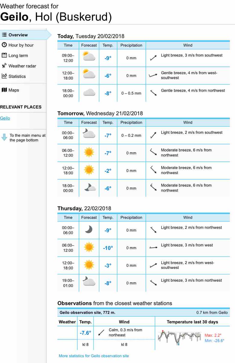 Geilo_ski's tweet photo. Here is the weather for the next few days, it is going to be B-E-A-UUUTIFUL, get those cameras charged and make the most of the slopes! 🏂⛷ #getmorewinter https://t.co/RGCqkCXC3X