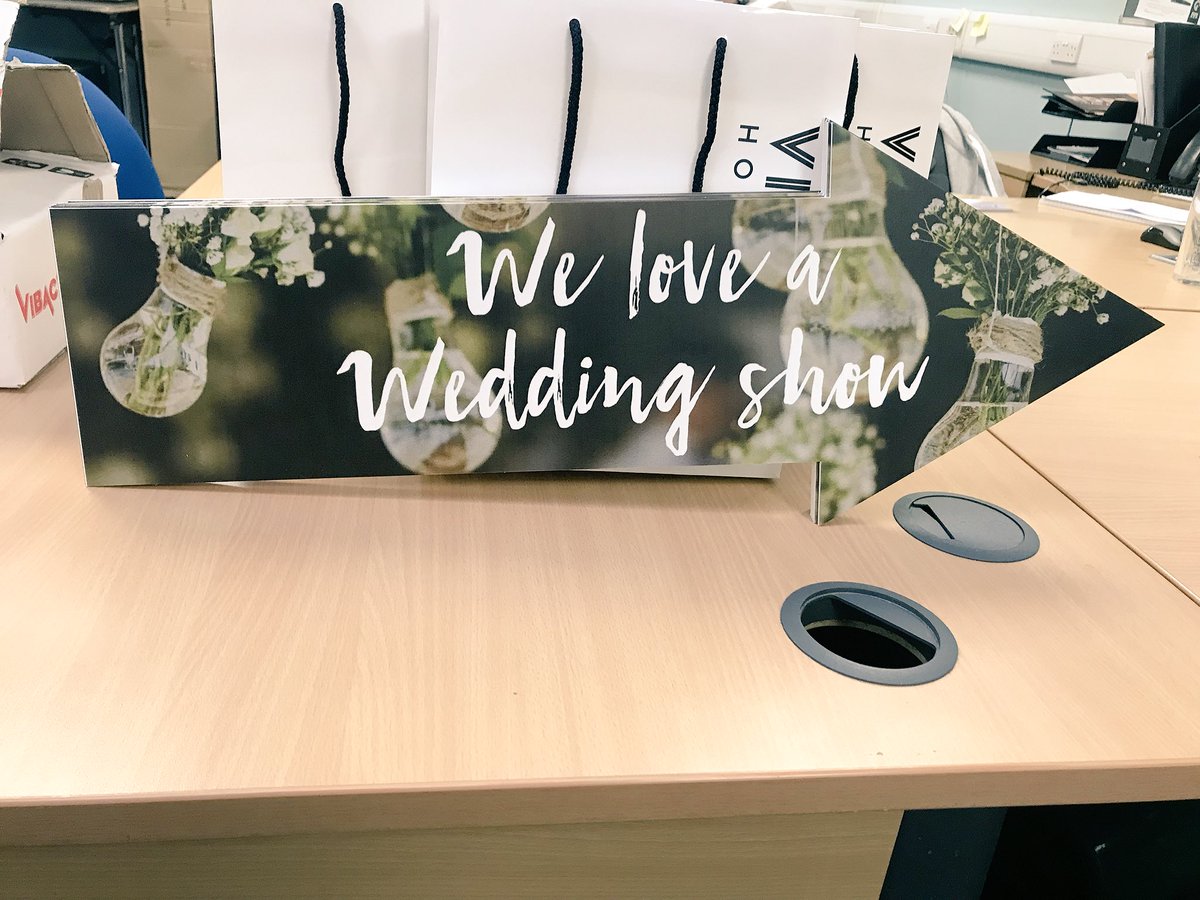 Mike from @CarrickSigns has delivered our beautiful wedding show signs! Thank you, the are amazing. Can’t wait to welcome you the Carrick Signs team to @Village_Hotels #bury wedding show on 4th March @ 11am #weddingshow #weddinghour #weloveweddings @Je55dlh @Village_Hotels