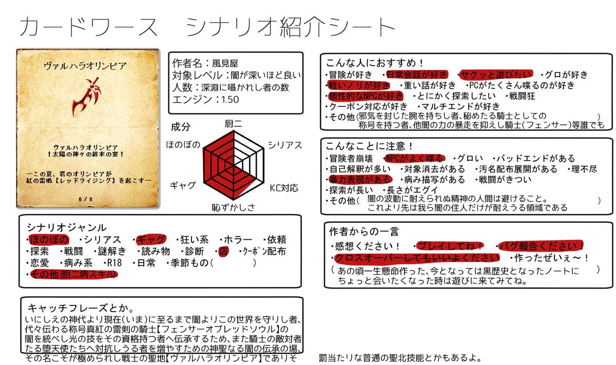Cardwirth Cwシナリオ紹介シート まとめ Togetter