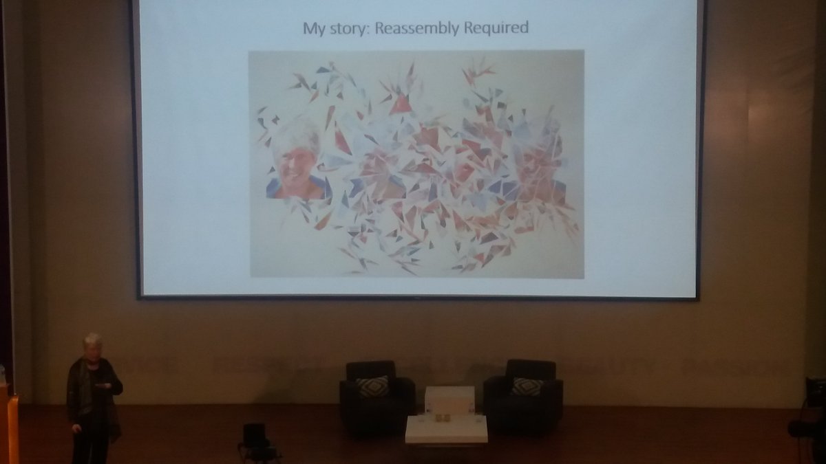 rickshaw_raani's tweet photo. A self-portrait by Dr. @mariaklawe depicting her journey as she went through various phases of decision making throughout her life #HUYohsinLecture https://t.co/sHeWnuZASd