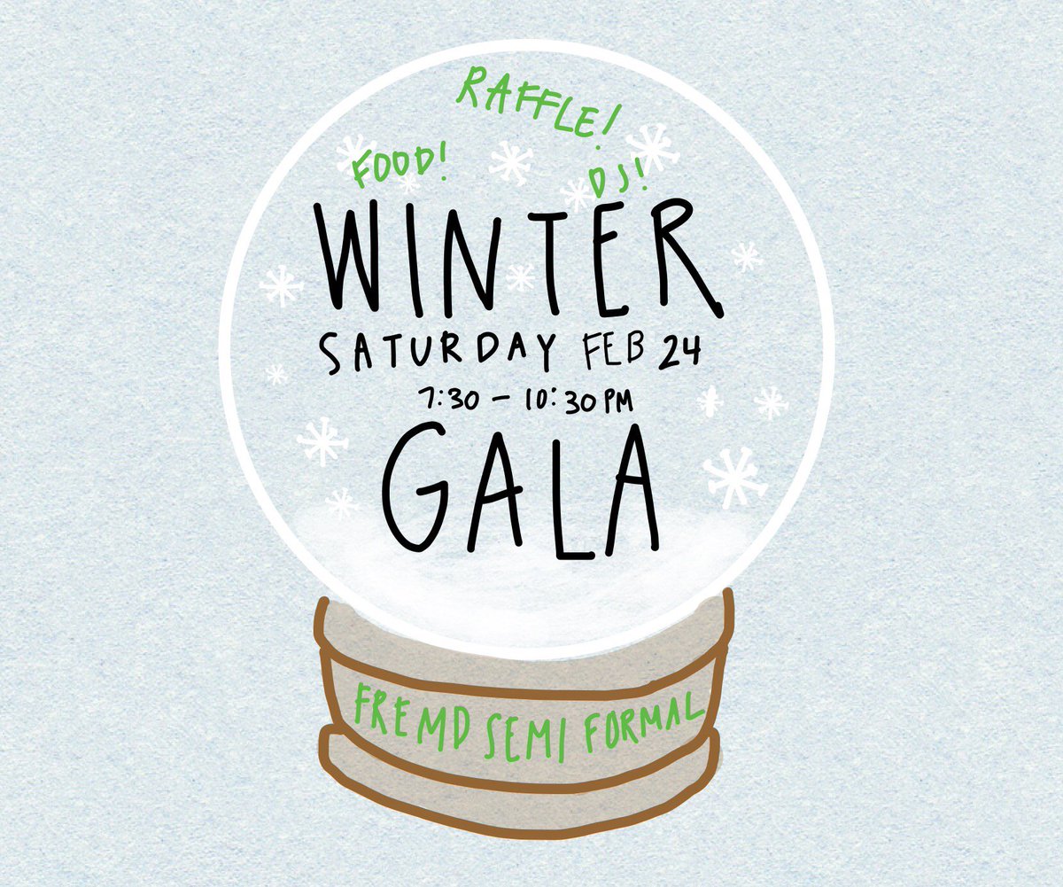 FremdWinterGala's tweet photo. The Winter Gala is THIS SATURDAY! There will be catered food, raffle baskets, the B96 DJ, and a HOT CHOCOLATE BAR!! Buy tickets and shirts today through Friday!! All proceeds go to the American Heart Association! 
#FHSWinterGala #fhsspirit @FremdStuco @FremdVikings @ValhallaVikes https://t.co/zo7ALDP9qY