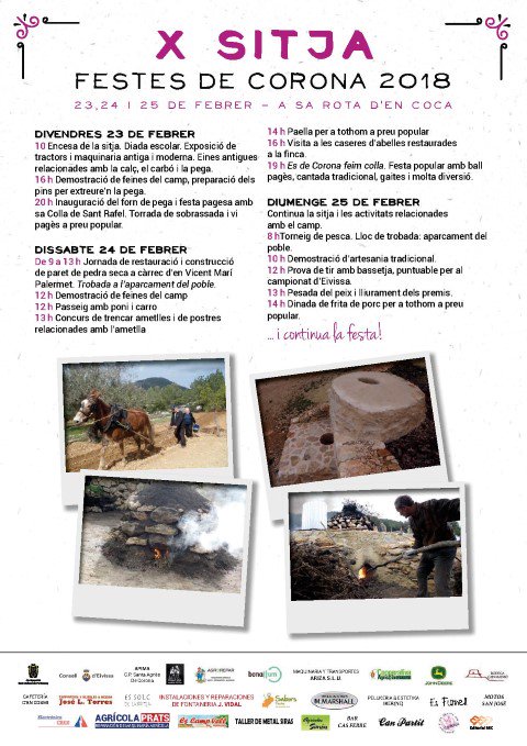 CollaCanBonet's tweet photo. X sitja festes de Corona 2018
23, 24 i 25 de febrer a sa rota d'en Coca #SantaAgnèsdeCorona #Eivissa #Ibiza #ballpages #sitja https://t.co/jeBxpHsQX5