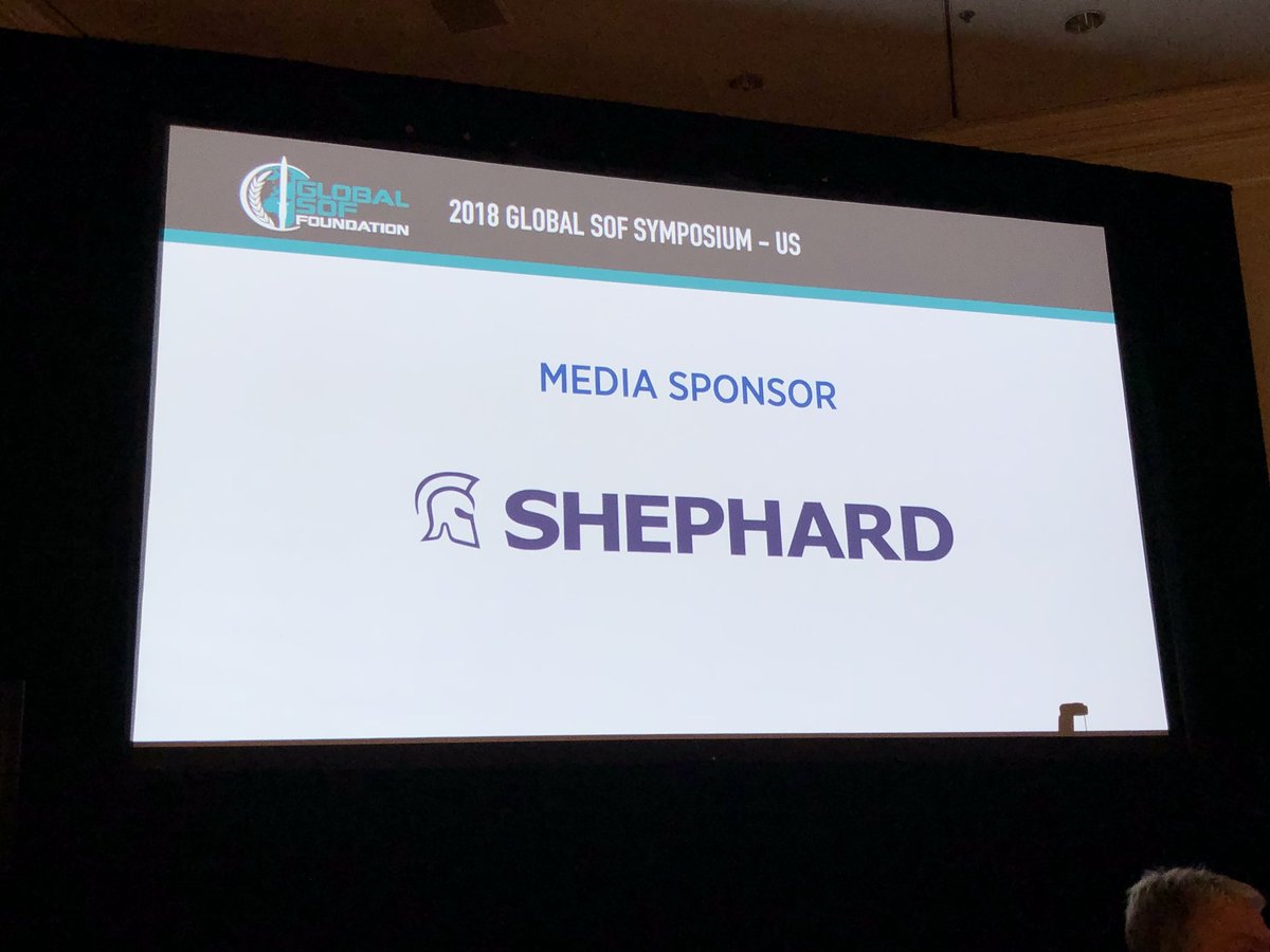 ScottGourley1's tweet photo. Shephard #SpecialOperationsForum looking forward to a great day at #2018GSS @ShephardNews https://t.co/wZqGX3lqDP
