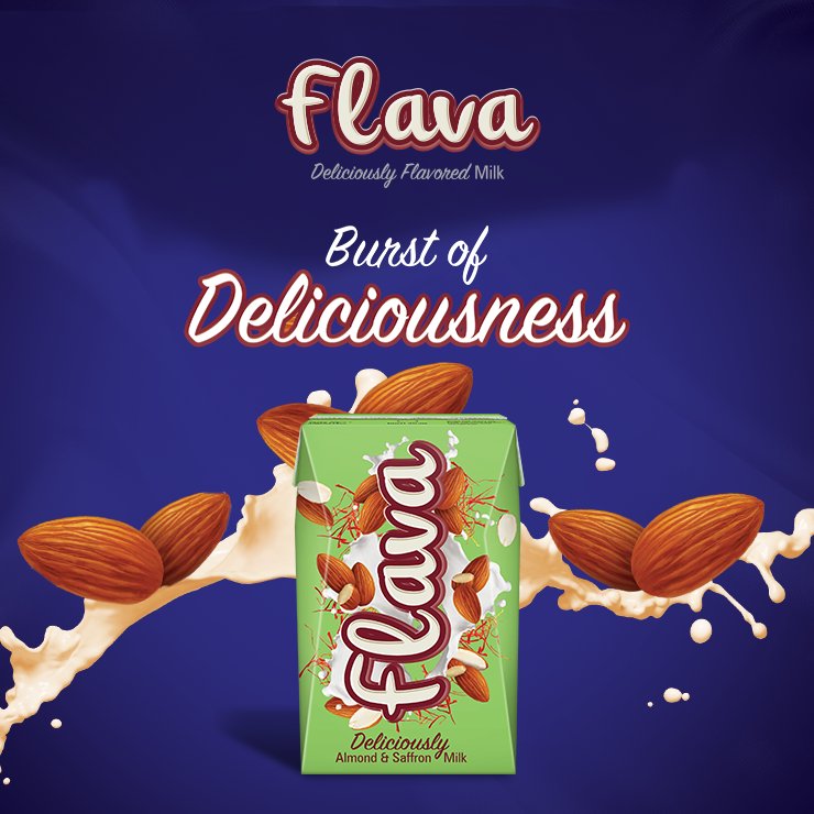 HaleebOfficial's tweet photo. Flavor up your taste buds with our delicious almond &amp; saffron flavored milk!
FLAVA - Burst of Deliciousness.
 
#FLAVA #BurstOfDeliciousness #Almond #Saffron #AlmondSaffronMilk #AmazingTaste #FlavoredMilk https://t.co/aNVV3MFIeQ