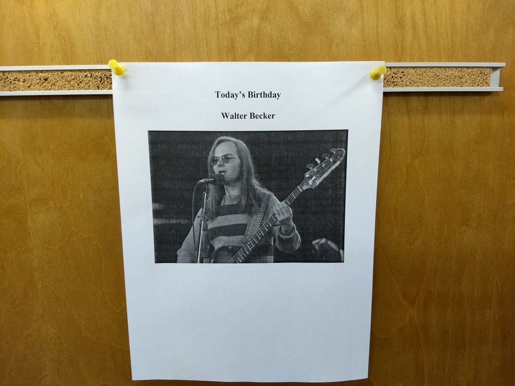 Happy birthday to Walter Becker. Sadly we lost him last year, but through his work with he will live on 