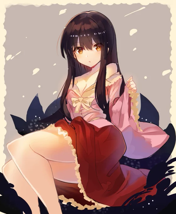 #深夜の真剣お絵描き60分一本勝負かぐや^^ 