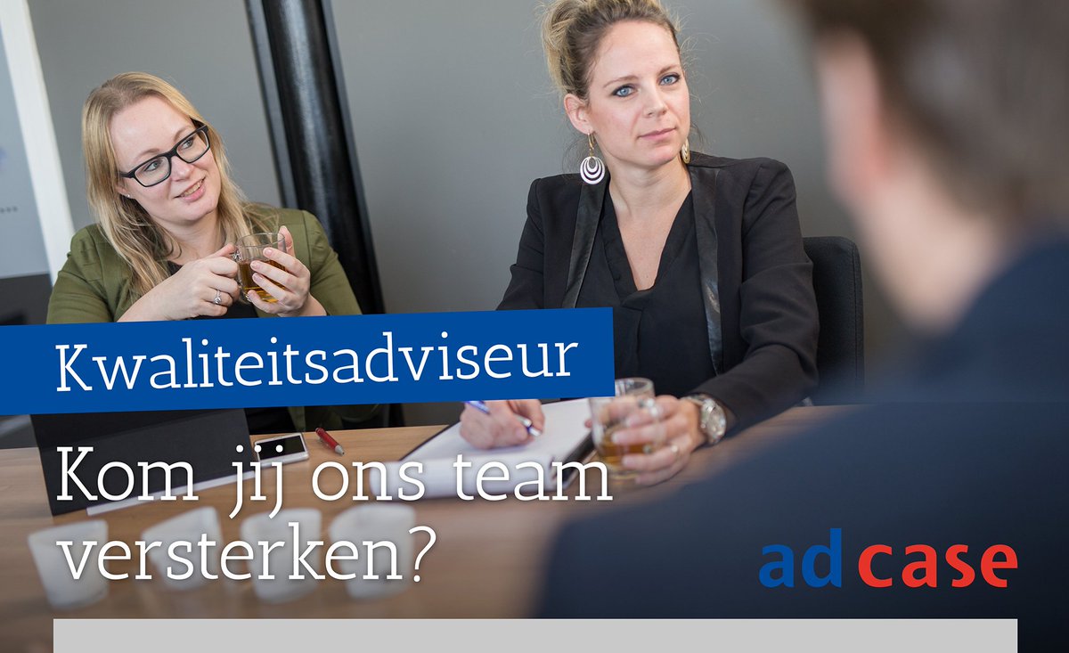 Kwaliteitsadviseur, is deze vacature iets voor jou? Of ken je iemand die hier helemaal geschikt voor is? Laat het ons weten! Je vindt de vacature op onze website: adcase.nl/werkenbij/
#vacature #adviseur #zorg #kwaliteit #3xNL