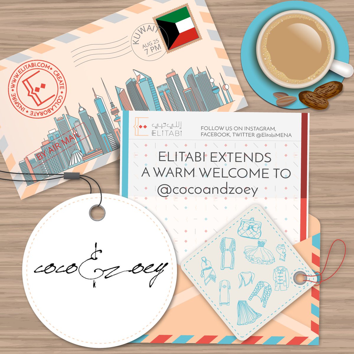 ElitabiMENA's tweet photo. A warm welcome to the newest addition to our talented list of vendors @cocoandzoey🌷
ترحب عائلة إللي تبي ترحيبا حارا بأجدد إضافة إلى قائمة الموهوبين من البائعين!
@cocoandzoey
#fashionwear #boutiquestyle #fashionchic #multibrandfashion #elitabi #cocoandzoey #onlineshopping https://t.co/Pi9WY9KyDo