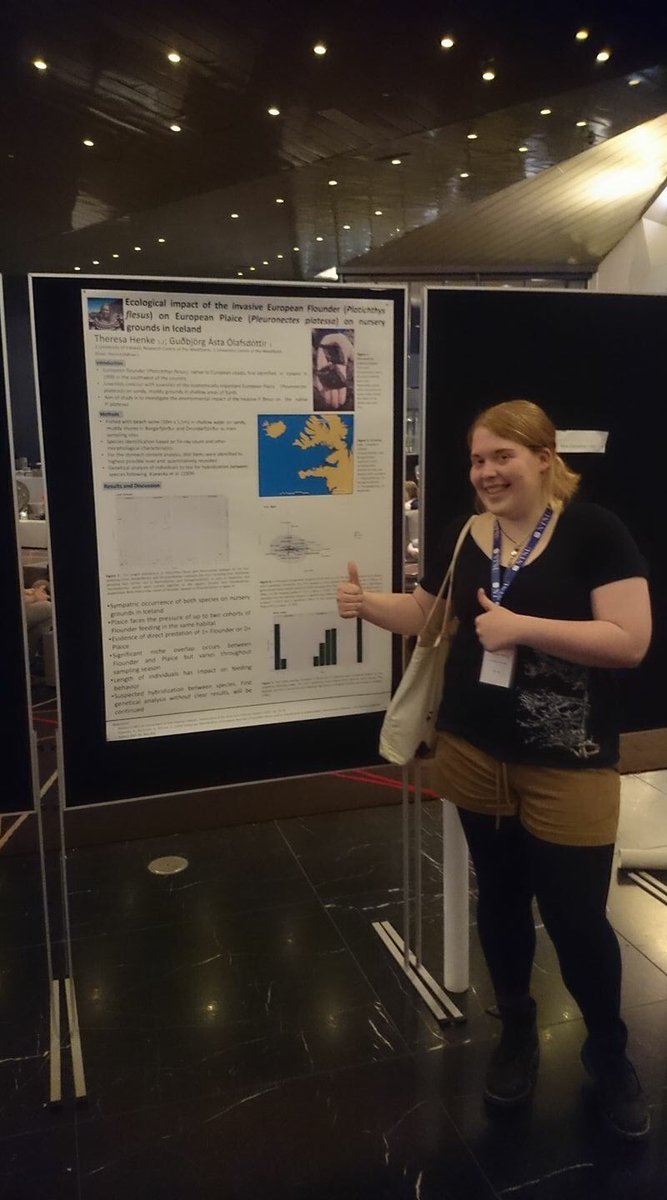 CMM student Theresa Henke presenting her research on the invasive European Flounder at Nordic Oikos2018 #oikos2018 #invasivespecies #europeanflounder #plaice #ecosystemimpacts #marinemanagement
