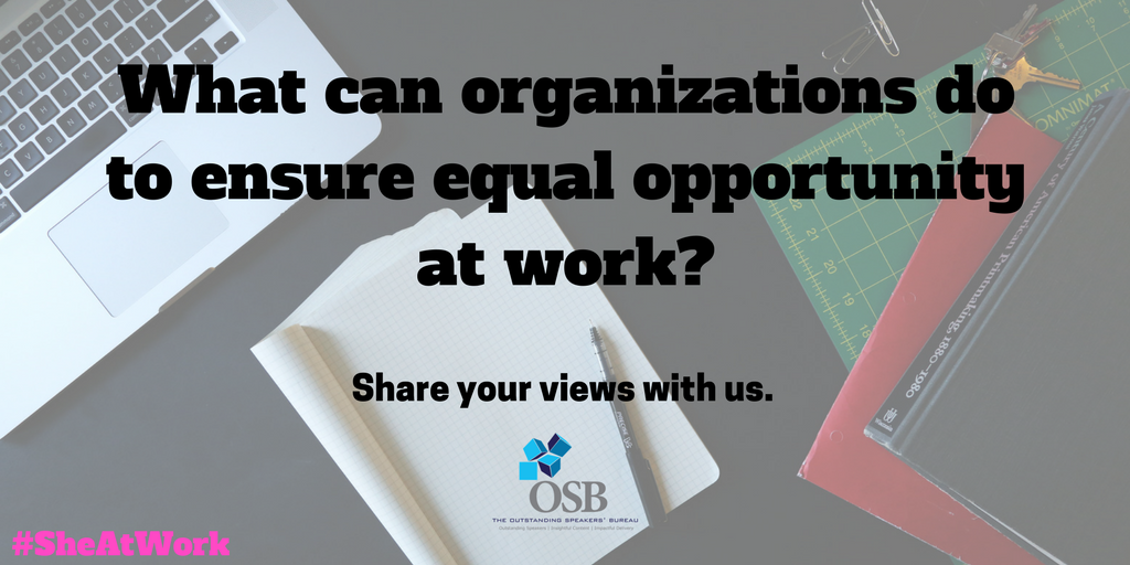 The_OSB's tweet photo. Denying any employee their right to equal opportunity in the workplace is tantamount to discrimination. Yet, gender parity is over 200 years away! #SheAtWork #PressForProgress https://t.co/UWgLz8MTNJ