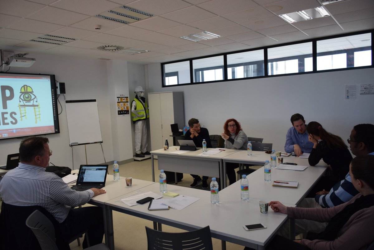 UppGamesEU's tweet photo. Today we discuss #Dissemination and #Quality plans of #UppGamesEU project on #seriousgames for #training #safety and #health in #worksatheight
In @Fund_Laboral with our partners #CEAP #IFSB @GZSnovice #WHKT @OU_Nederland 
#Spain #Germany #Slovenia #Netherlands #Italy #Luxembourg https://t.co/jmcSPt5jGj