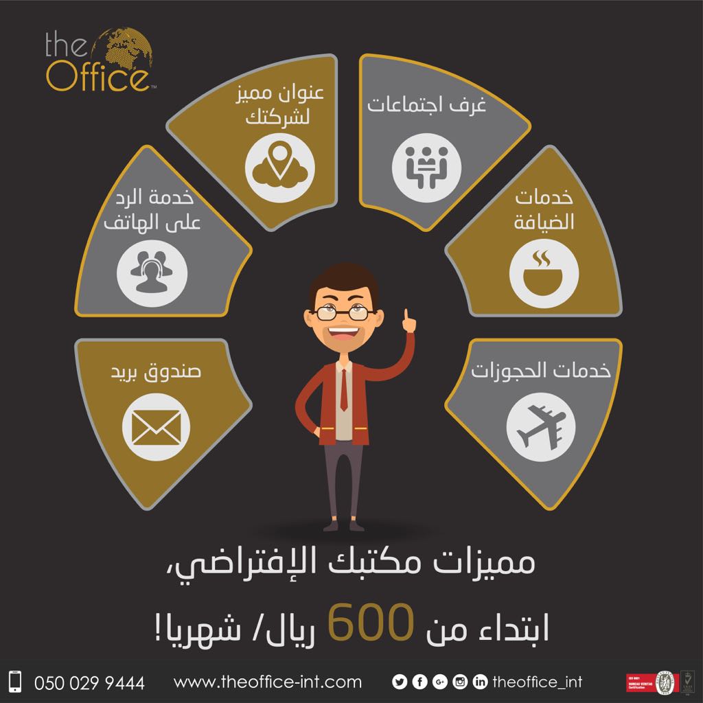 theoffice_int's tweet photo. ابدأ بإدارة أعمالك بطريقة احترافية مع المكتب الافتراضي 💫
.
.
#مكاتب#Jeddah #dammam #riyadh #جدة #الرياض #الدمام #السعودية #مكاتب_للايجار #theOffice
#مكاتب_افتراضية #مكتب_افتراضي #virtual_office https://t.co/weI6TbMJoK