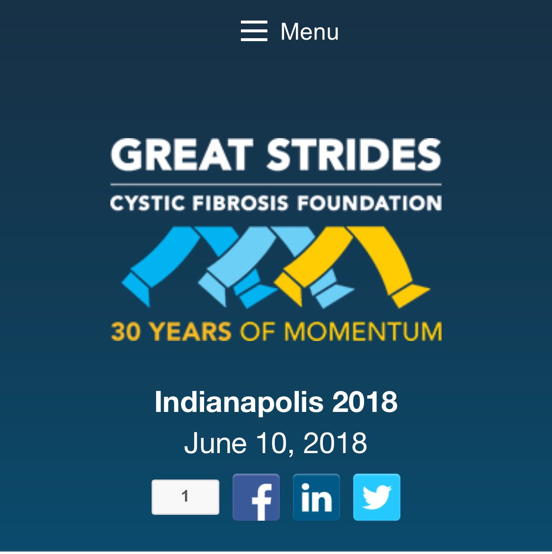 jeffhartley6690's tweet photo. Please consider joining us for this years Great Strides walk. This is a free event to spread awareness to this great cause. I have posted a link in the comments to join our team. Thank you all for your continued support. https://t.co/oOckAQqmoT