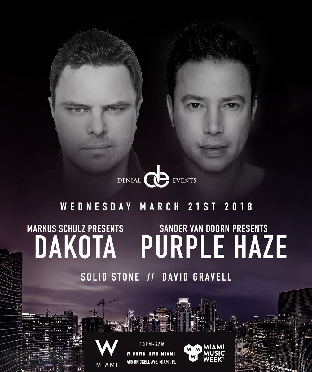 sandervandoorn (@purplehazeoff) on Twitter photo When the sun sets, the volume rises... Join myself and <a href="/MarkusSchulz/">Markus Schulz</a> in Miami on March 21st! 🌇
Tickets via bit.ly/PH-Miami When the sun sets, the volume rises... Join myself and <a href="/MarkusSchulz/">Markus Schulz</a> in Miami on March 21st! 🌇
Tickets via bit.ly/PH-Miami