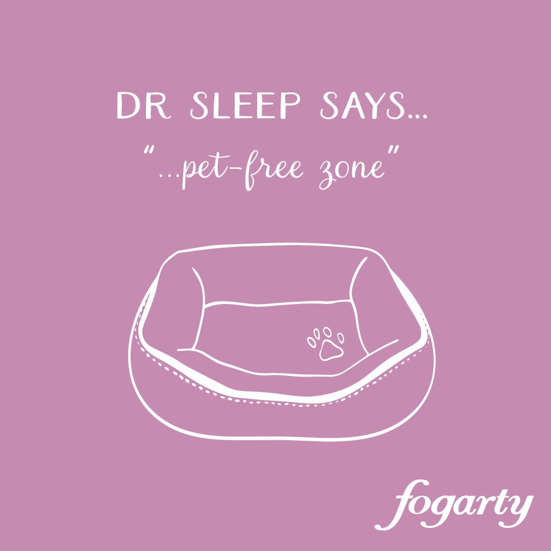 #SleepTip: Although we all love snuggling up with our furry friends, they can cause sleep disturbances during the night. Keep pets out of the bedroom and stay undisturbed all night.