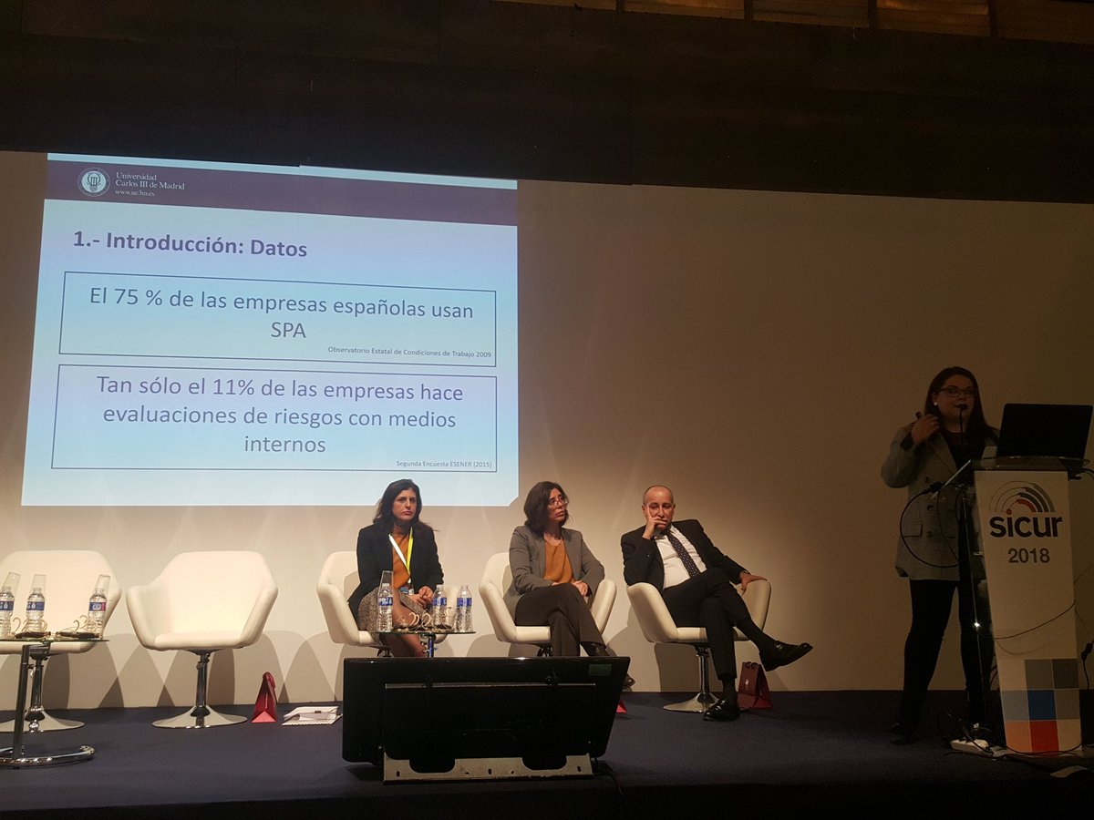 Ana Belén Muñoz  y Amanda Ruiz, Subdirectora y profesoras del Máster de PRL de <a href="/uc3m/">UC3M</a> muestran algunos datos del estudio de SPA