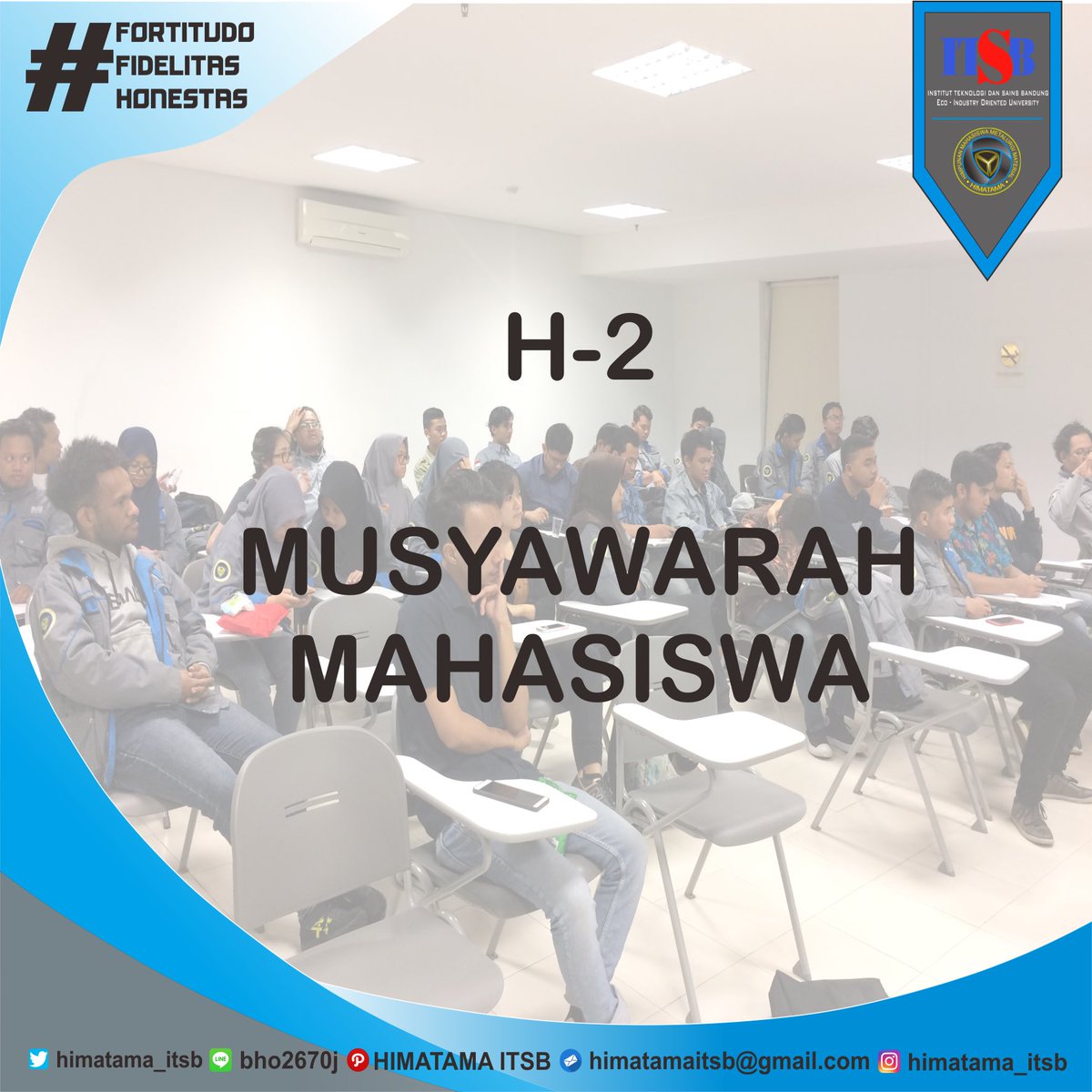 [ MUSYAWARAH MAHASISWA ]

Jangan lupa hadir di acara Musyawarah Mahasiswa membahas Referendum dan Pengesahan AD/ART dilanjutkan dengan LPJ dan sertijab kepengurusan 2017/2018 kepada kepengurusan 2018/2019. 

Catat jadwalnya : 
Hari : Kamis, 22 Februari 2018
Waktu : 17.00-selesai