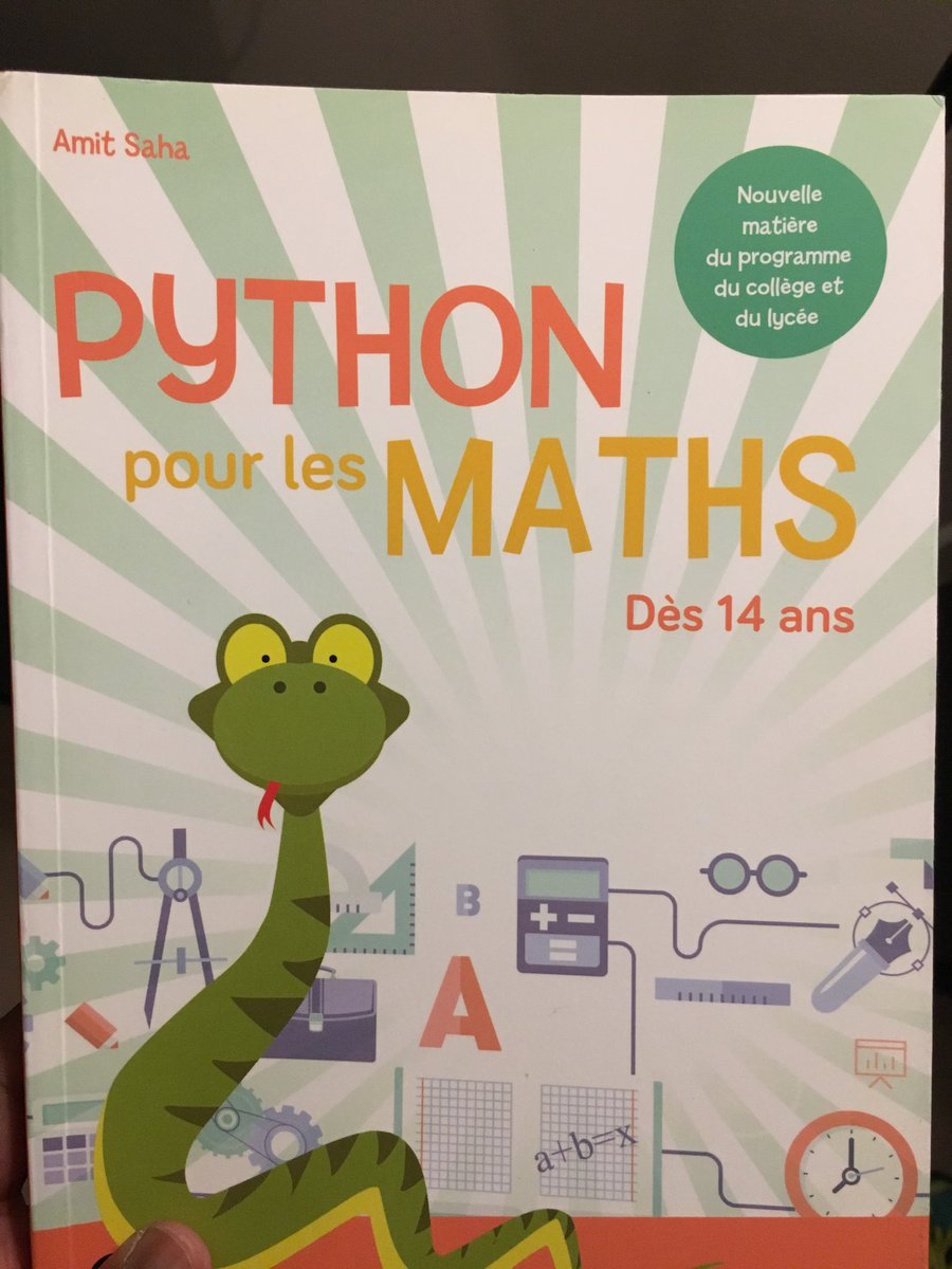 echorand's tweet image. Got my copy of the french translation of @mathwithpython - thanks for sending it @nostarch !