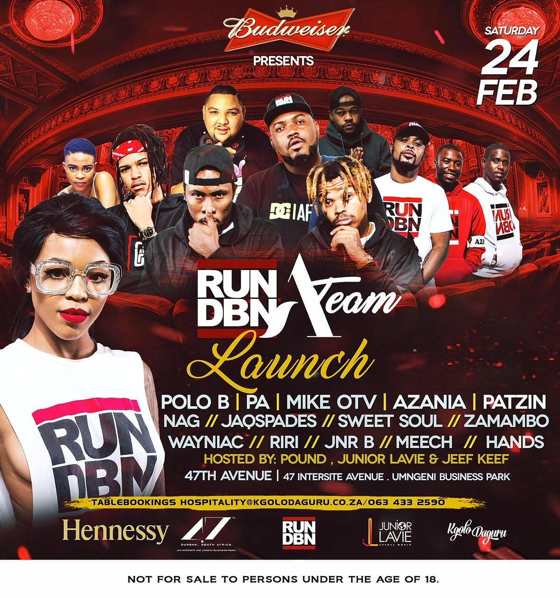 MoiraiBella's tweet photo. RUNDBNATeamLaunch Saturday 24 February 2018 @47thavenue_dbn
Don't miss the first #RunDBN of the year
#DurbanLetsGo
#YouRUNDBN
#RUNDBN18
#RUNDBN2018
#RUNDBN_A_Team https://t.co/x0nQ0WyPFF