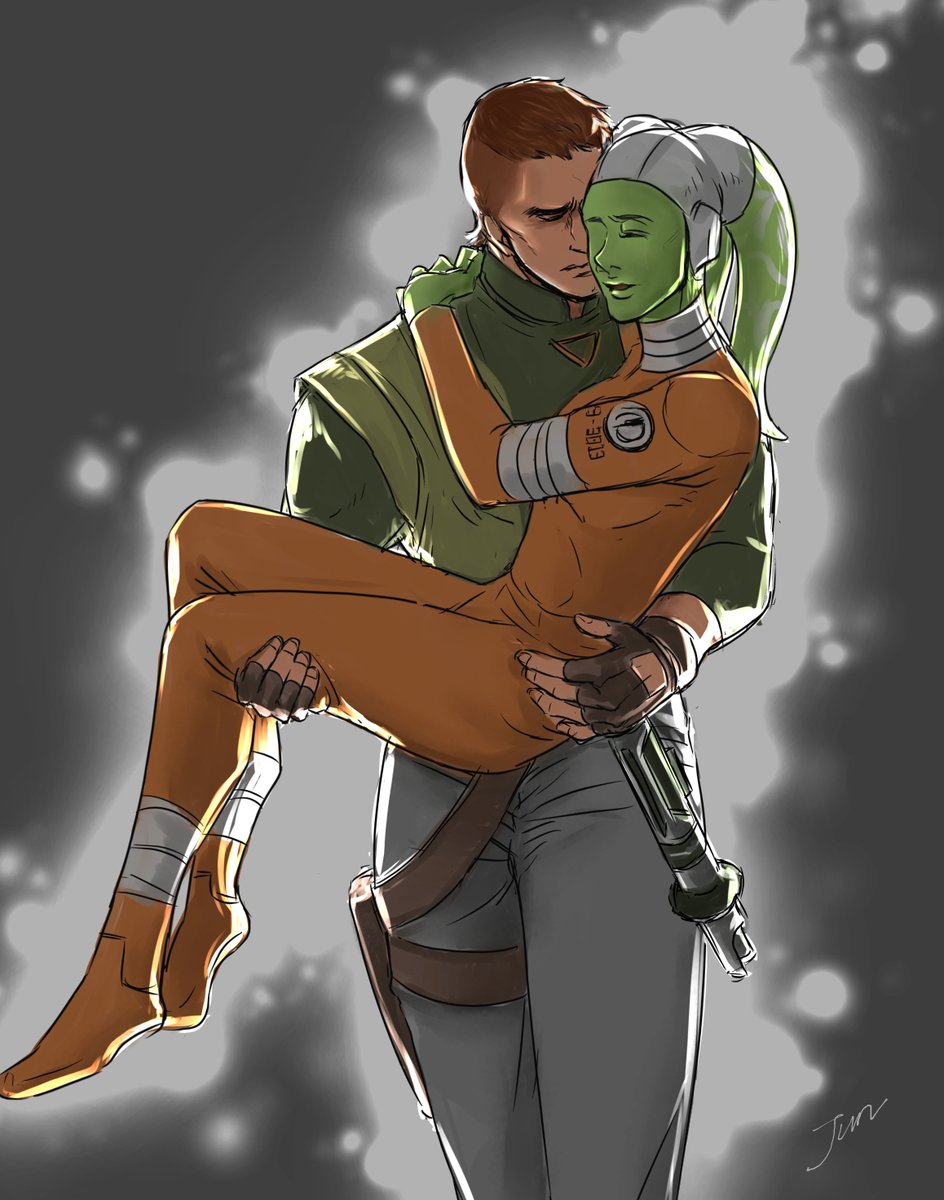 Fan-art of Kanan &amp; Hera by Artist <a href="/junchan_nyan/">Jun🫐</a>. #StarWarsRebels