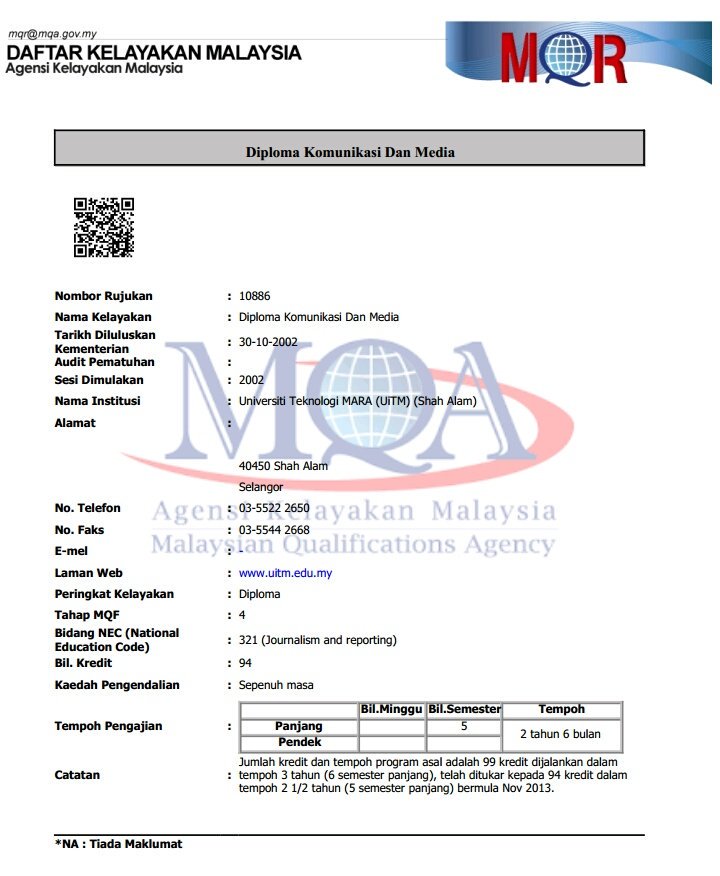 Surat Pengesahan Pelajar Uitm