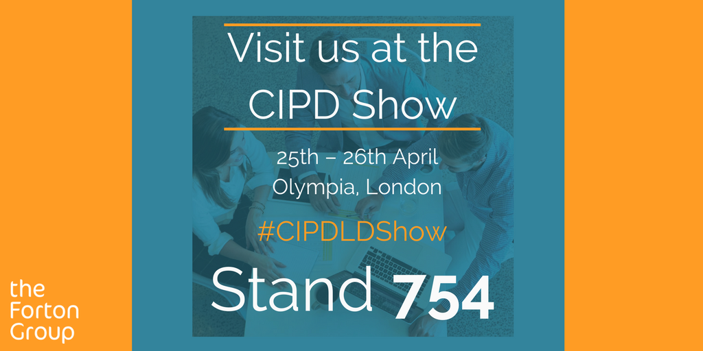 TheFortonGroup's tweet photo. Come and see the Forton Team at the CIPD Learning and Development Show at The Olympia, London between 25th and 26th April. We are on stand 754. #CIPDLDShow https://t.co/lNjhP6E94I