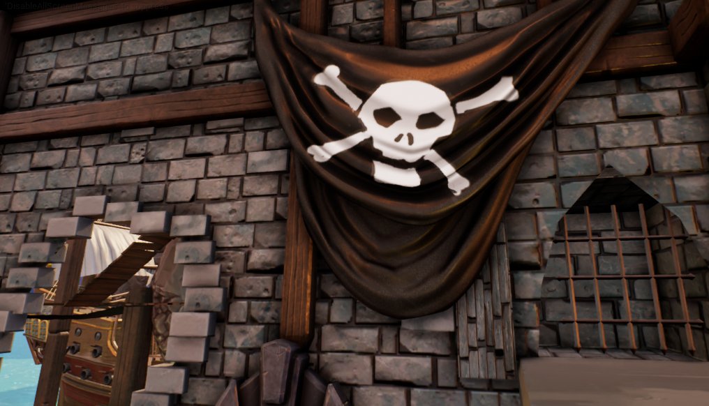 hugebangbang's tweet photo. En attendant la mise à jour de MARS : Le Jolly Roger observe les combats dans le repaire des Pirates. ( Play Now : https://t.co/jcC7HtHCrP ) #indiegamedev #MadeWithUnreal #Pirates https://t.co/YRJ6mkrdhC