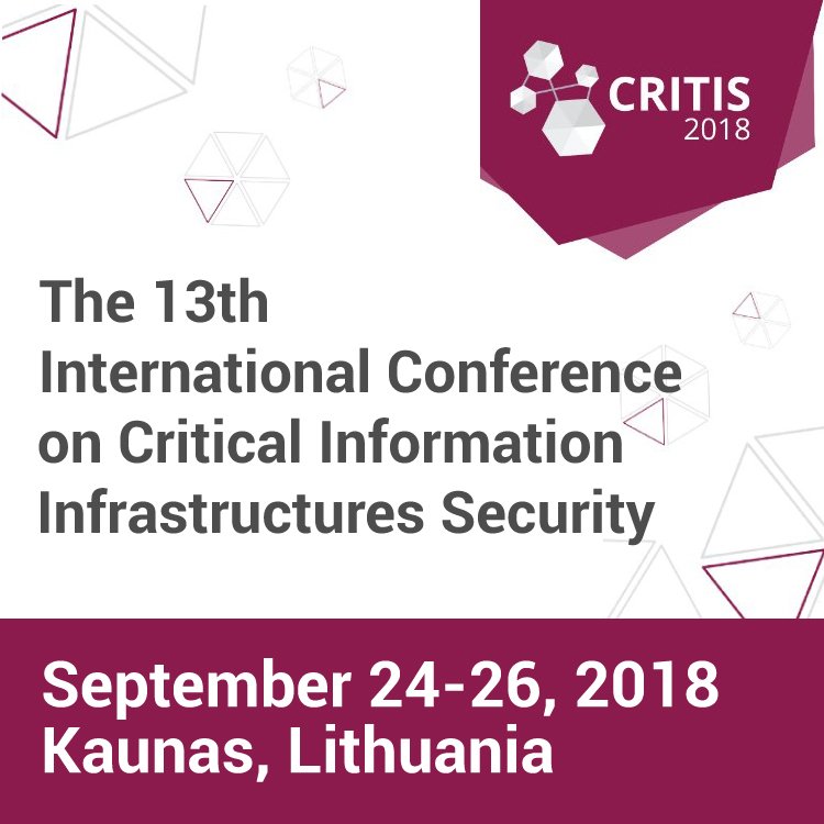 grighav's tweet photo. Two months left to submit your contribution to #CRITIS2018: https://t.co/J9C4mIa62f Event endorsed by @KaunasCity @EU_ScienceHub @MinEnergyLT @ENEAOfficial @CampusBioMedico @FraunhoferIAIS @uic @securityfinder @SpringerCompSci @NATOENSEC #AIIC #ACRIS #PROACT #INFOBALT https://t.co/uJXHttKytZ
