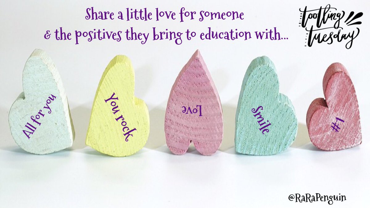 ReneeLWhite5's tweet photo. Continue to spread the β€οΈ& #TrendthePositive today by"telling" on all the good someone is doing in education with #TootlingTuesday ! https://t.co/pazj1JcNuo