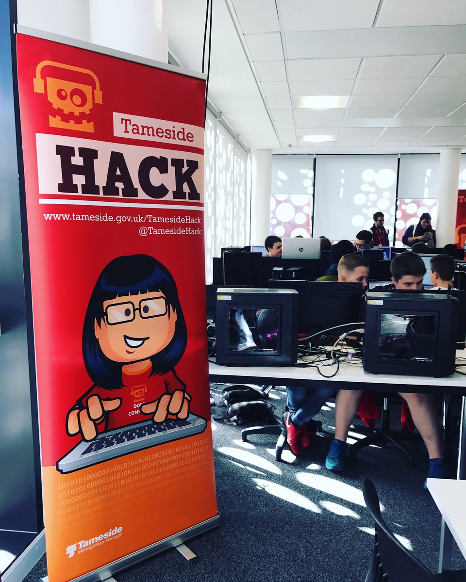 claire_ishe's tweet photo. Great to see so many tech enthusiasts today @TamesideHack Good luck everyone 🙌 big thanks to @mikespokefire @IainKinnish for mentoring from @OntheBeachUK #TamesideHack https://t.co/fJS6DCuDNh