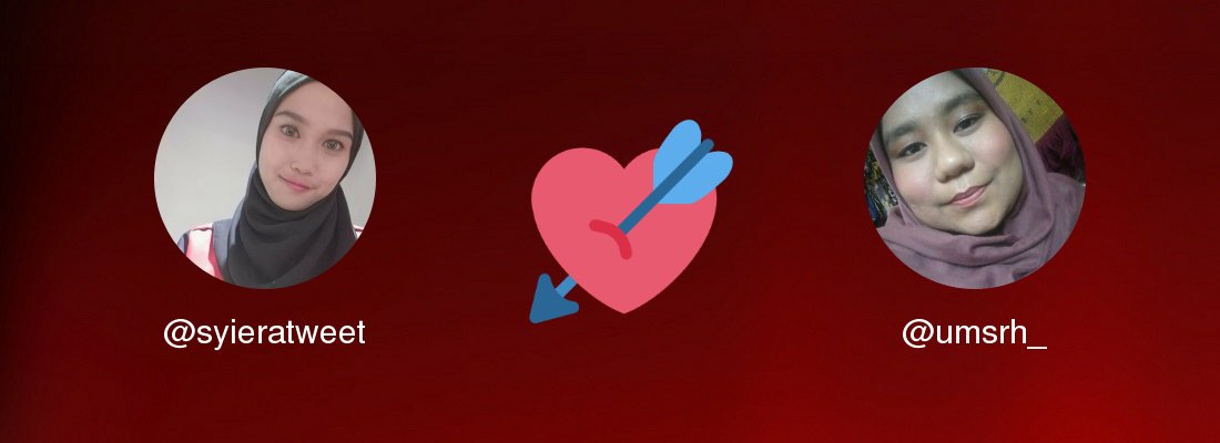syieratweet's tweet photo. My Secret Admirer on Twitter is: @umsrh_

Find yours at https://t.co/8YAjcq9uII

. https://t.co/W29qSe8jYC