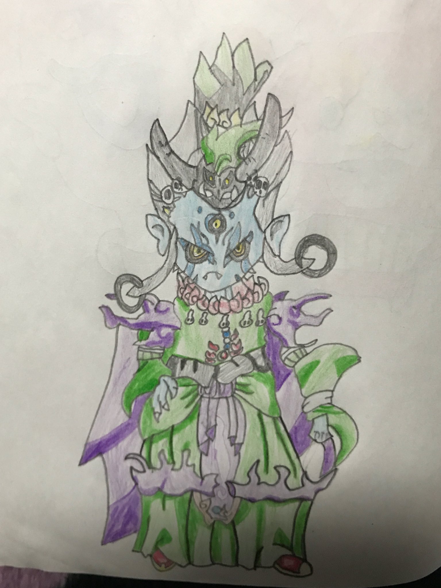 Kazpen Sixx Moonchild On Twitter 息子 8才の描いた 暗黒神エンマ 覚醒エンマ 時空神エンマ エンマ大王 将来 絵を描くプロになりたいそうです 応援よろしくお願いします 妖怪ウォッチ 妖怪三国志 上手だと思ったらrt いいねした人全員フォロー Https T